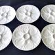 6 white porcelain oyster plates by Pillivuyt