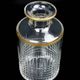 Flacon Baccarat modèle Nancy, cristal taillé et liseré doré, avant 1936