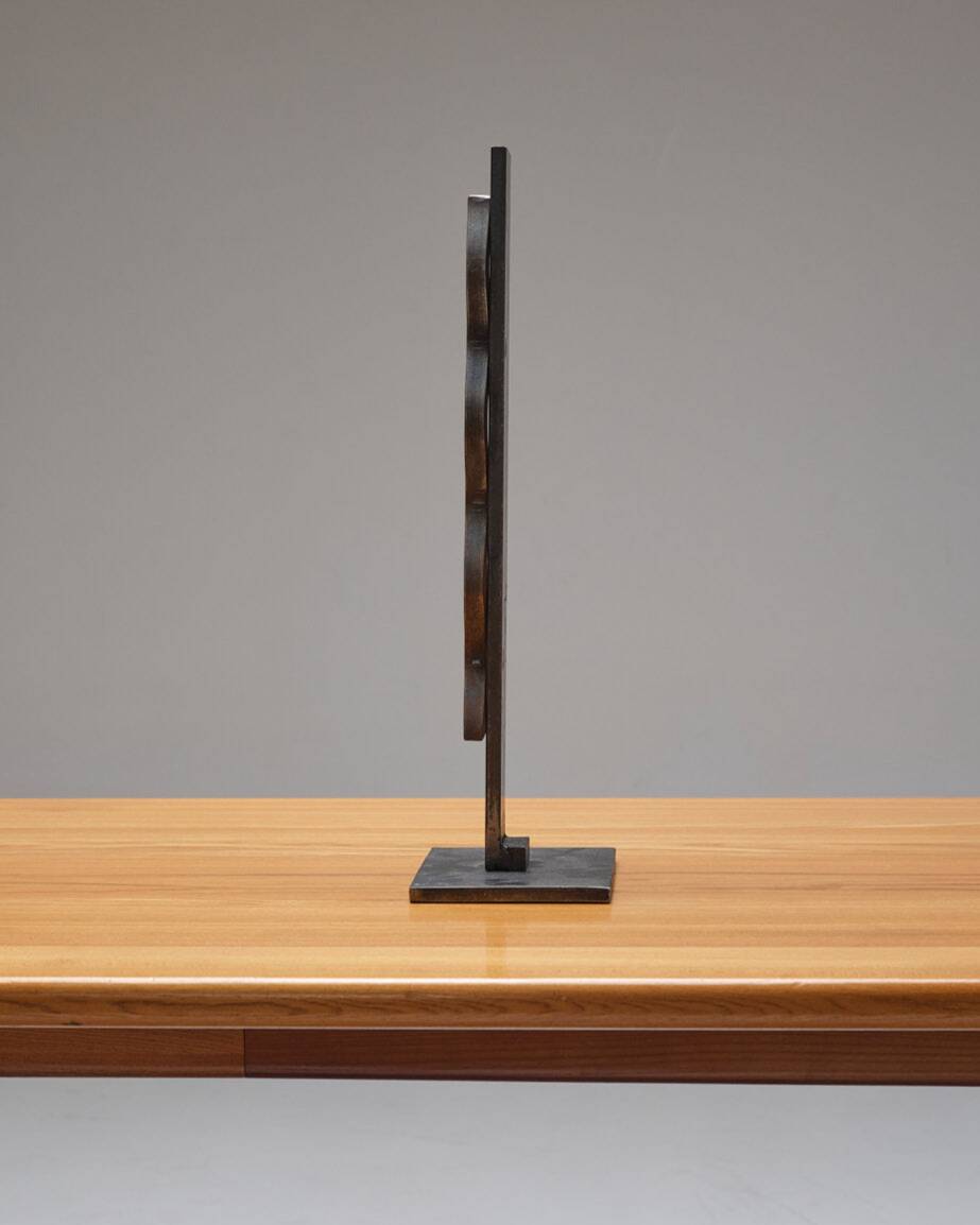 Art deco sculpture in patinated metal, 1930s