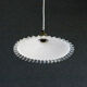 Suspension in white opaline mounted with socket and vintage claw - new cable