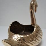 cache brass pot zoomorphic vintage swan