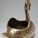 Cache pot laiton zoomorphe cygne vintage