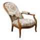 Antique Voltaire armchair with 4-position reclining backrest