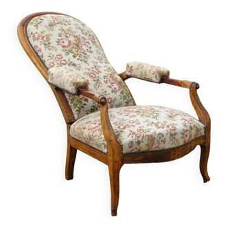 Antique Voltaire armchair with 4-position reclining backrest