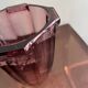 Faceted Art Deco vase in purple glass