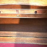 Small 19th century Napoleon III style secretary with folding top and marquetry