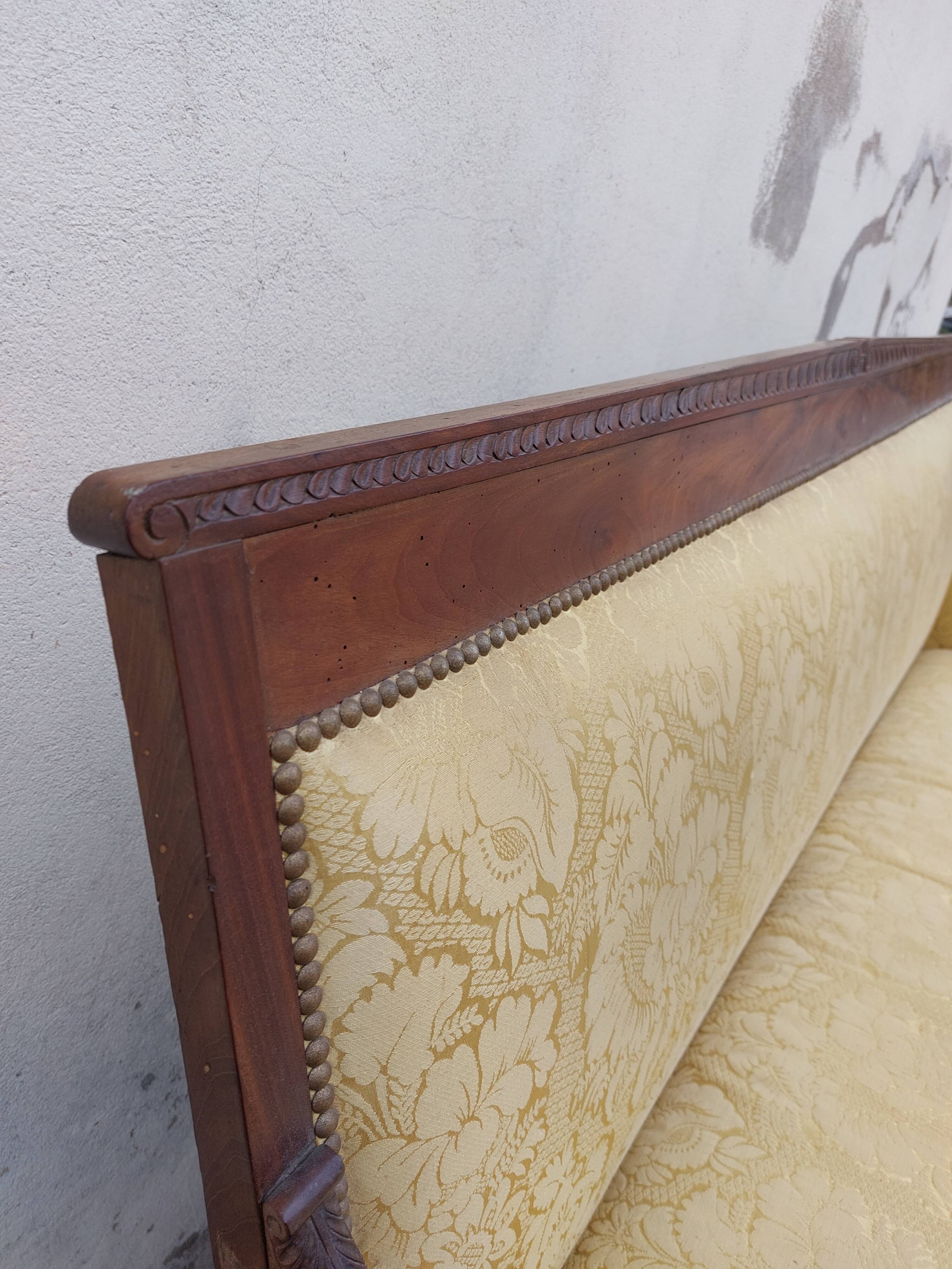 Vintage bench empire mahogany dolphin heads