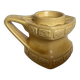 Bougeoir forme géométrique céramique ocre