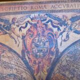 Former world map pattern on leather