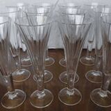 12 vintage champagne flutes