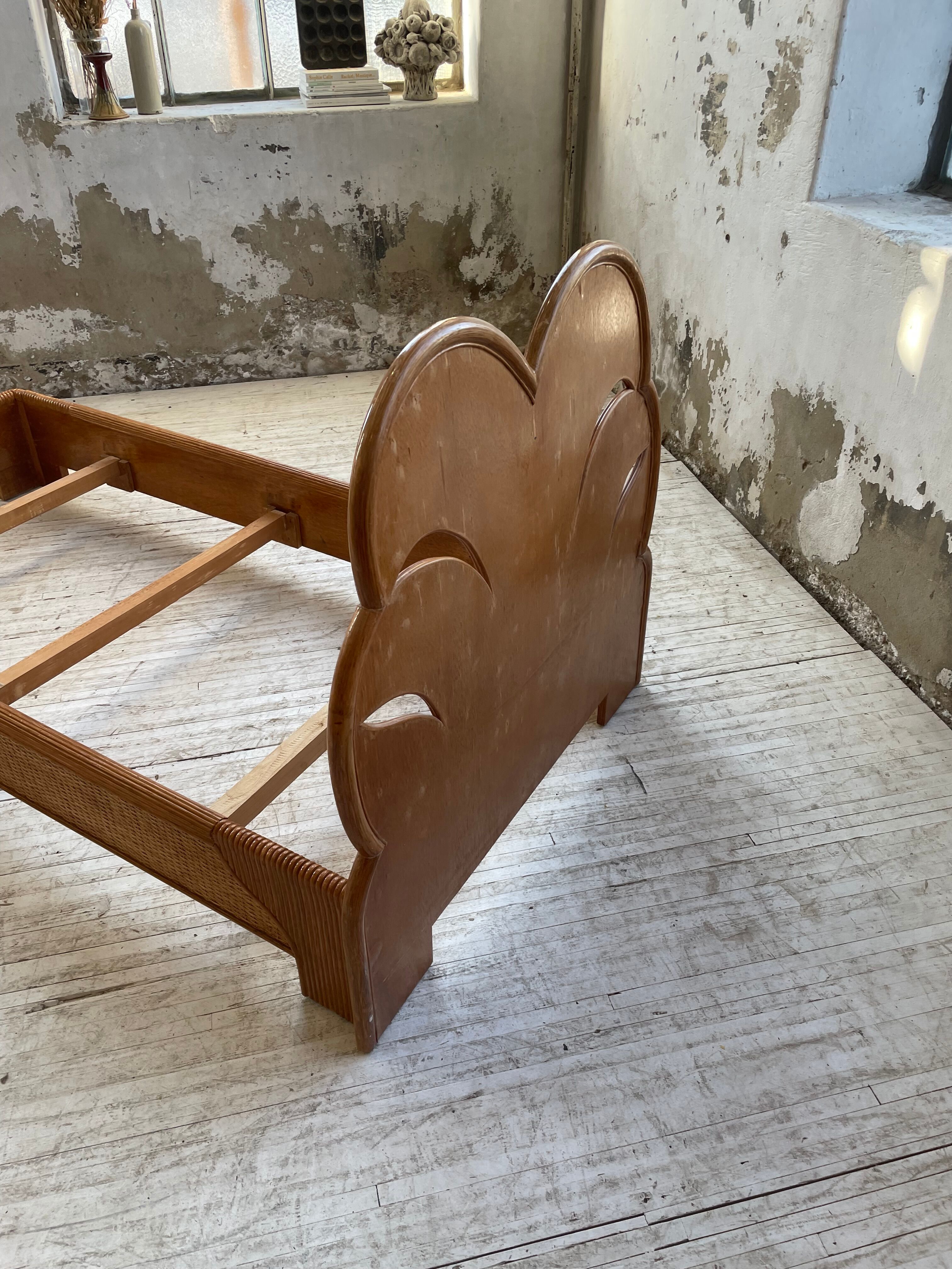 Bed 1 place "palm" wicker and rattan Vivai Del Sud