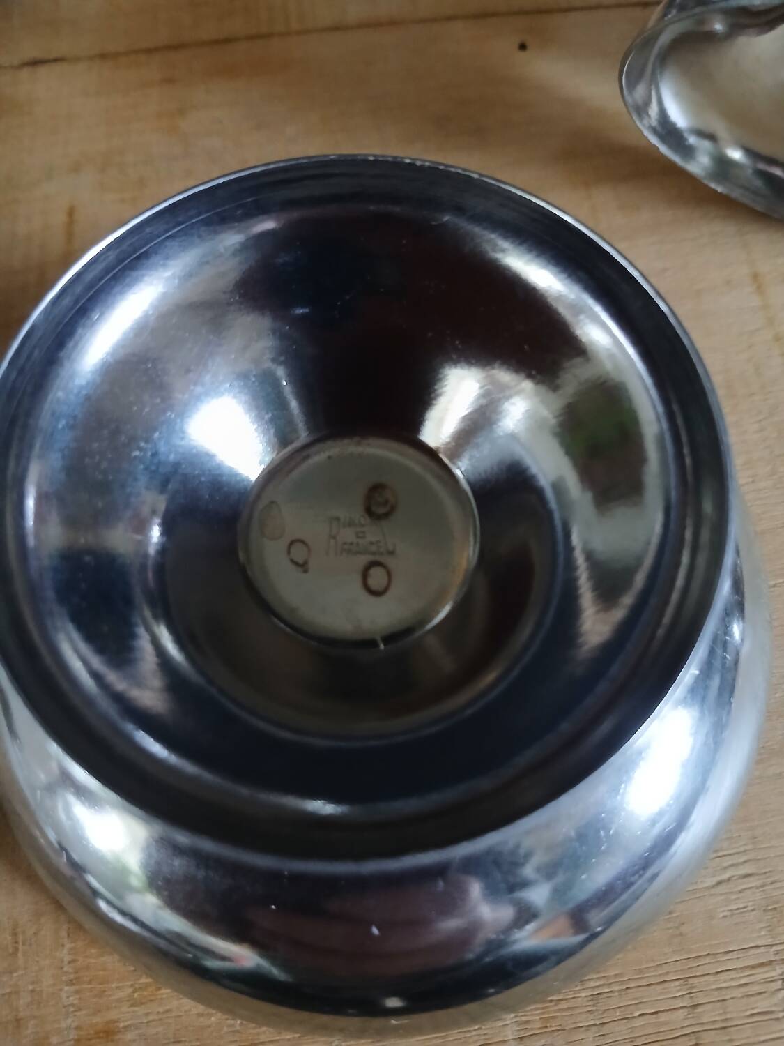 7 antique stainless steel ice cream cups