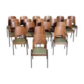 Lot of 19 chairs Baumann Manhattan skai green