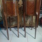 Pair of Louis XV style marquetry bedside tables