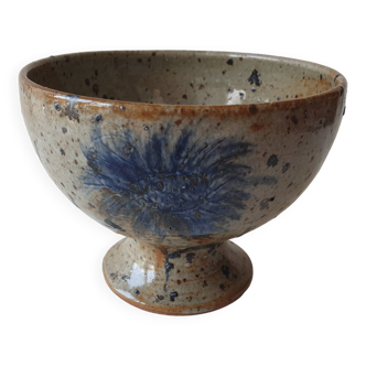 Pyrite stoneware ceramic bowl / cup signed Suzanne Dauliach Vallauris 60's
