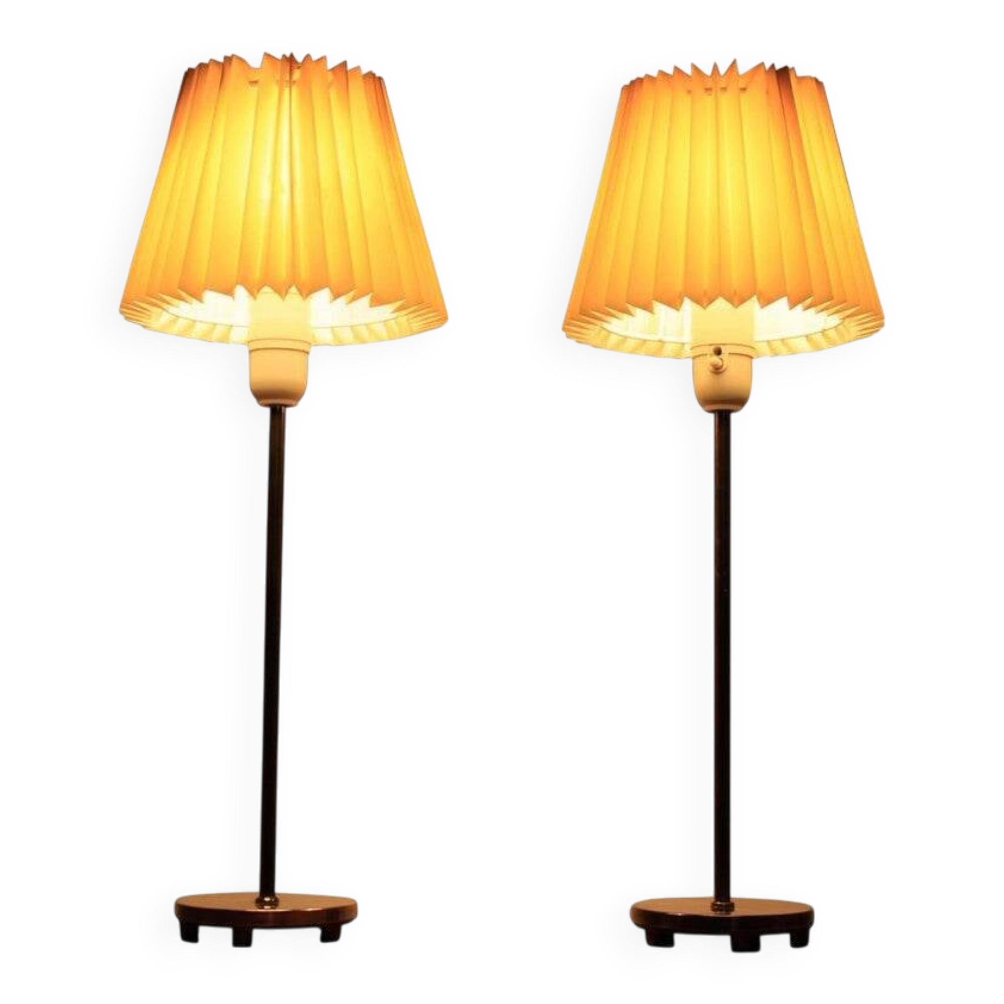 Pair of Midcentury Table /Desk Lamps Falkenbergs Belysnings, Sweden, 1970s