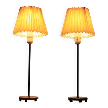 Pair of Midcentury Table /Desk Lamps Falkenbergs Belysnings, Sweden, 1970s