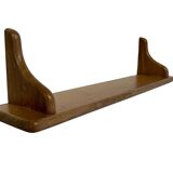 Vintage oak wall shelf book shelf 1970s wood minimalist design