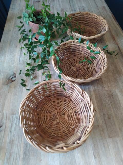 Vintage woven wicker basket