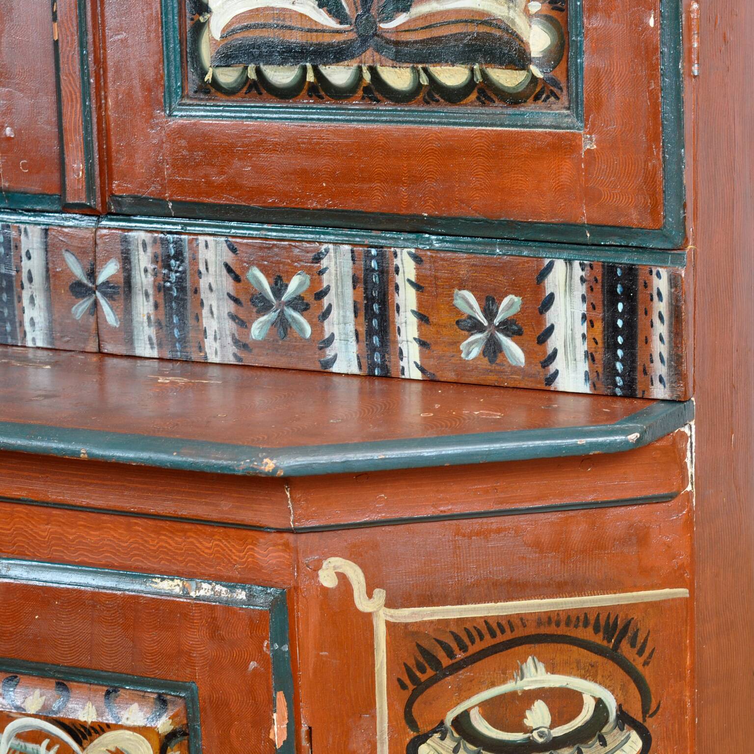 Sideboard, painted cabinet from Dalarna, Sweden 1799