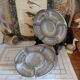 Vintage glazed stoneware appetizer dishes