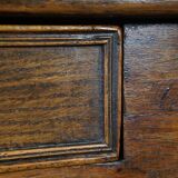 Table à manger française ancienne en chêne du début du 19ème siècle