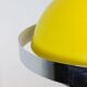Space-age italian yellow and chrome metal pendant lamp, 1970s