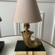 Pair of bronze and marble lamp art deco 30s