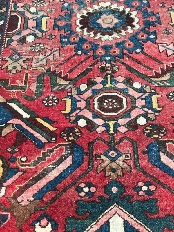 Large vintage Persian Zanjan carpet handmade
