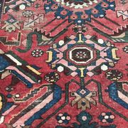 Large vintage Persian Zanjan carpet handmade