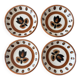 Lot of vintage Boch La Louviere soup plates from 1970, Kimono model - ann