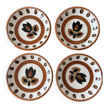 Lot of vintage Boch La Louviere soup plates from 1970, Kimono model - ann
