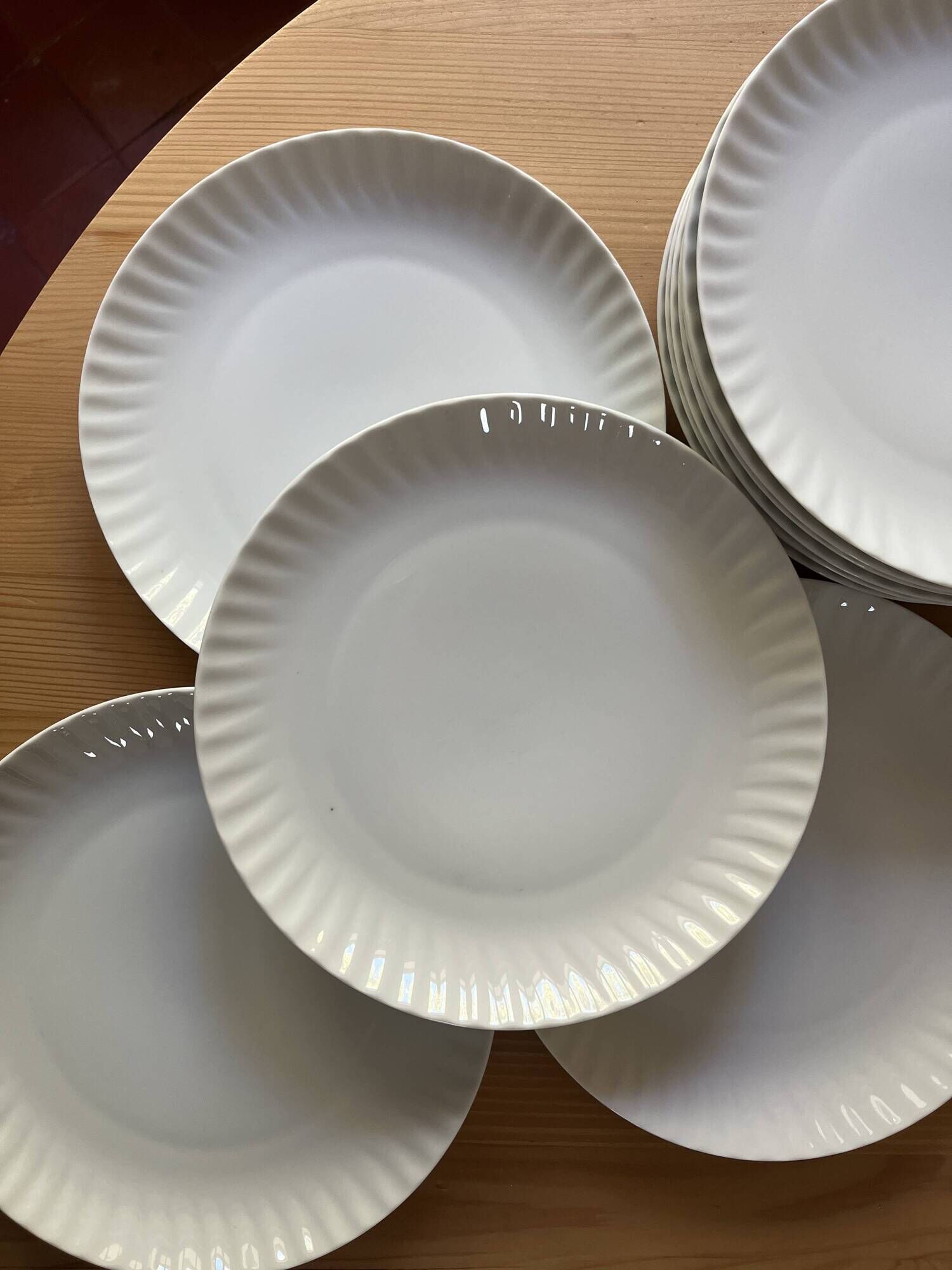 9 plates from Porcelaine du Berry