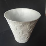 Decorative vase Jean-Louis Puivif in Limoges porcelain, Ginkgo