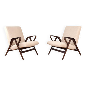 Mid-Century Lounge Chairs by František Jirák for Tatra, 1960s, Set of 2