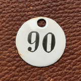 Vintage Enamel Train Seat Numbers from Europe Lucky Number House Number Room