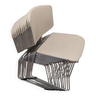 Lot 12 chaises Max Stacker - Crème - Steelcase