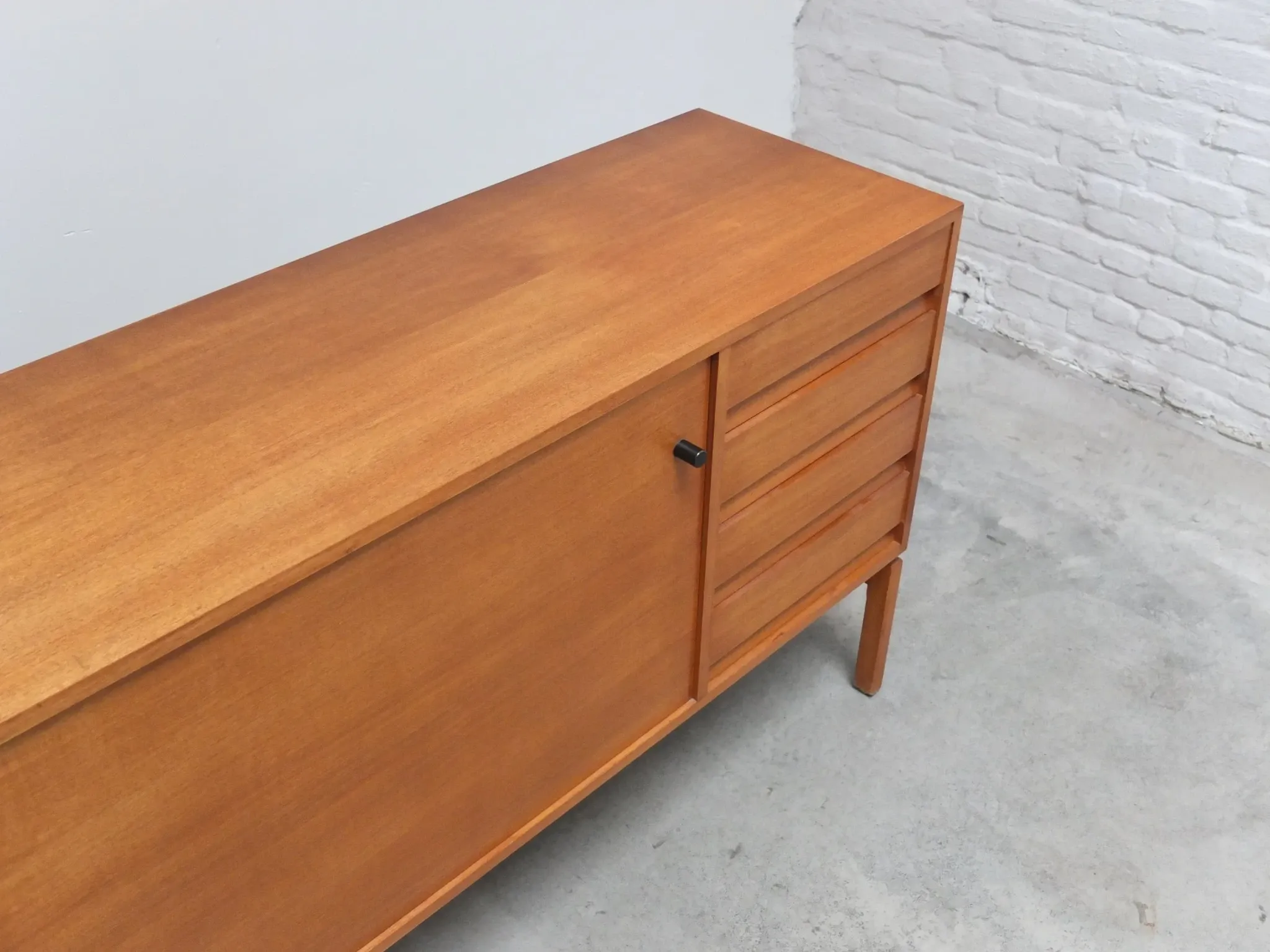 Walnut 'Abstracta' sideboard by Jos De Mey for Van Den Berghe-Pauvers, 1960s