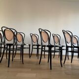 Série de 8 chaises viennoises N.33 de J&J Kohn, 1900