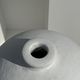 Handcrafted terracotta ball vase painted white H:24 D:26