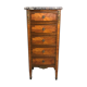 Chiffonnier / small furniture style Louis XVI marquetry on marble and bronze