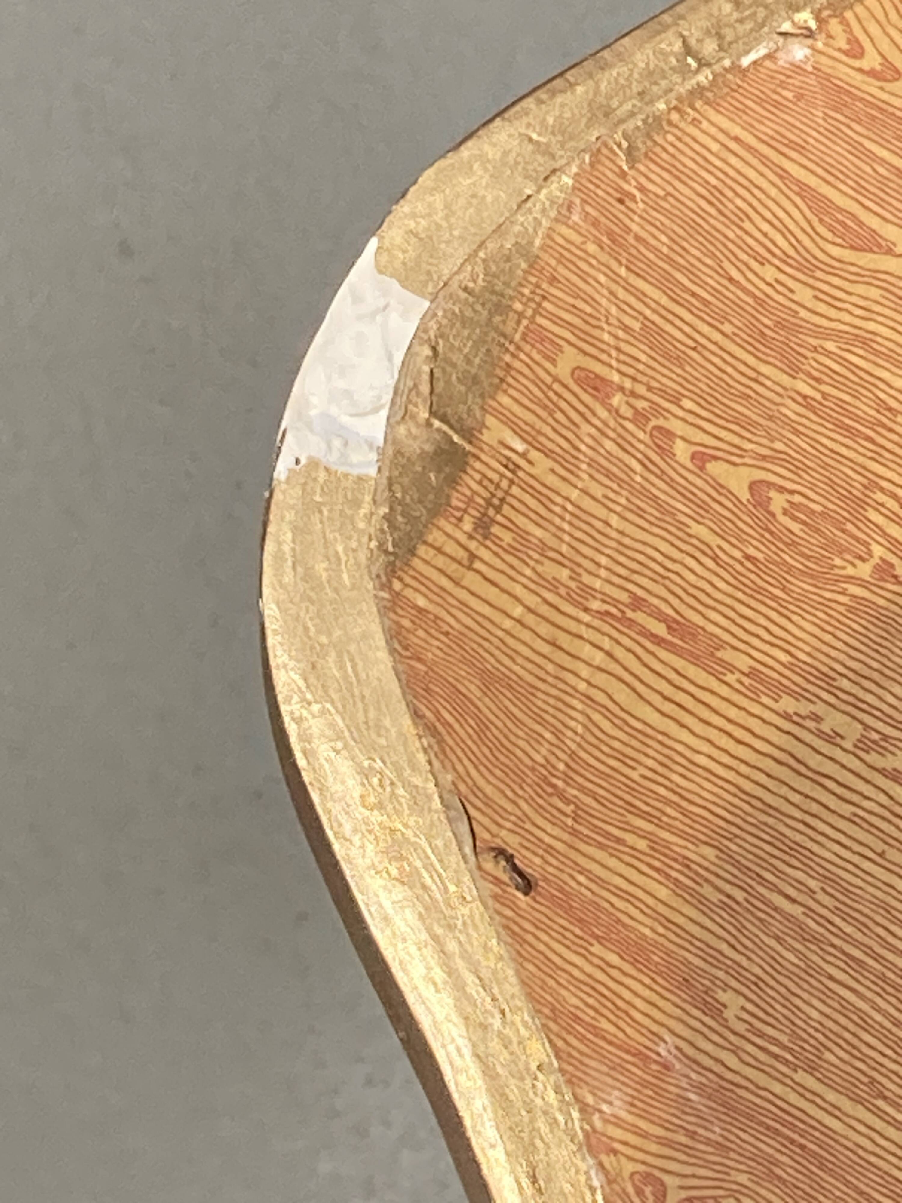 Wooden mirror painted gold