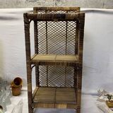 Vintage rattan shelf
