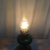 Lampes à pétrole céramique et pied laiton