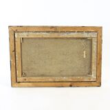 Peinture à l'huile vintage d'une gitane de Zamutov, Tchécoslovaquie, années 1940