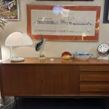 Scandinavian sideboard with 2 doors and 3 drawers in teak.