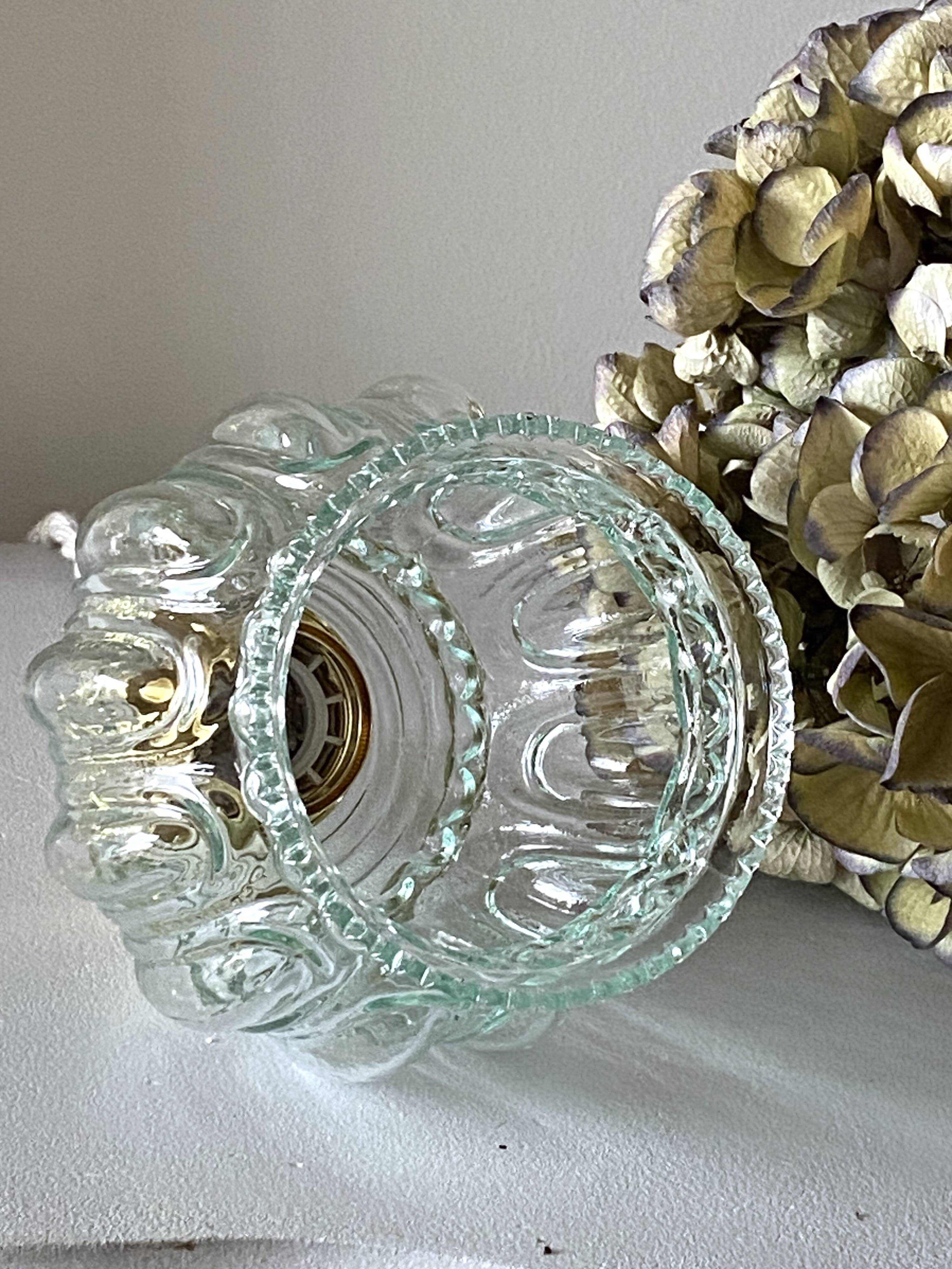 Suspension vintage verre moulé