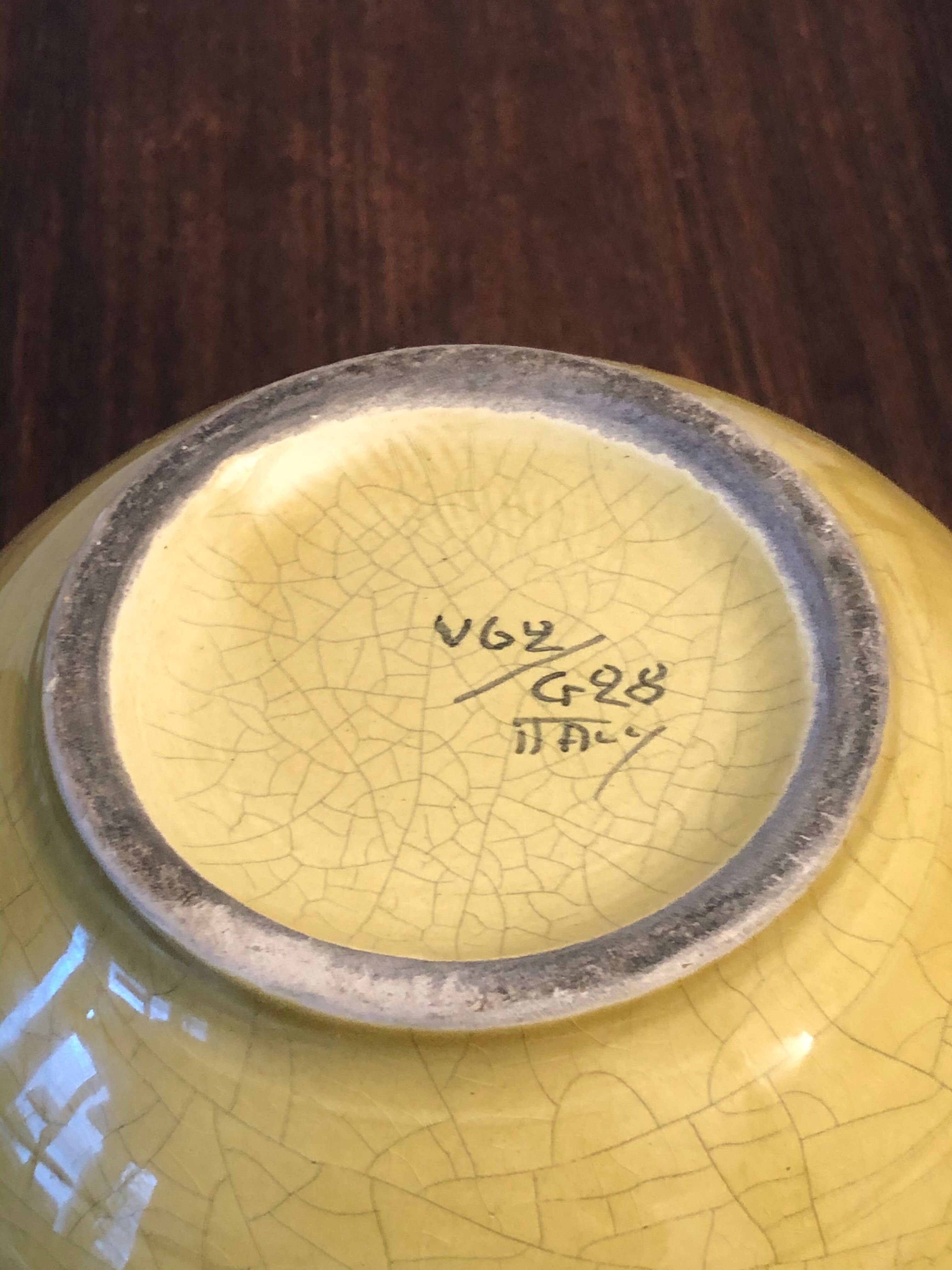 Italian vase in cracked ceramic 60s