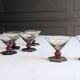 Verres à pied Art Deco verre de Murano