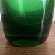 1950s Médicis vase, large Art Deco with handles, made of green blown glass.